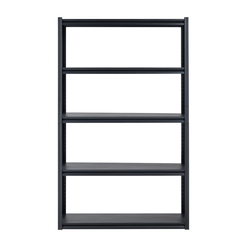 VEVOR Storage Shelves, 3000 lbs, 5 Tier Garage Storage Shelving, 18" D x 48" W x 78" H Adjustable Metal Shelves for Garage Shelves Utility Rack Shelf, Ideal for Kitchen, Warehouse, Basement, Black