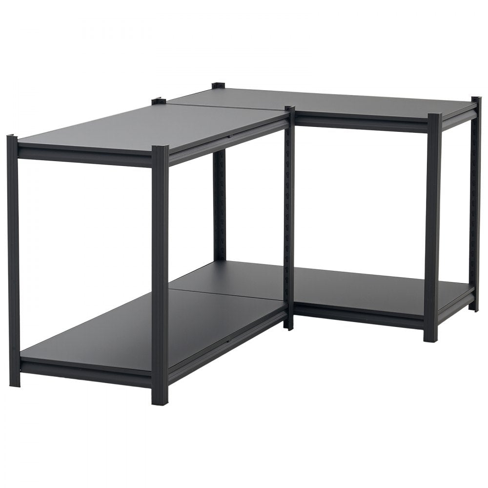 VEVOR Storage Shelves, 4-Tier Adjustable, 2400 lbs Capacity, Heavy Duty Garage Storage Shelving Unit, Metal Utility Rack Shelf, for Garage Workshop Warehouse Basement, 40.55" W x 20.55" D x 60.2" H