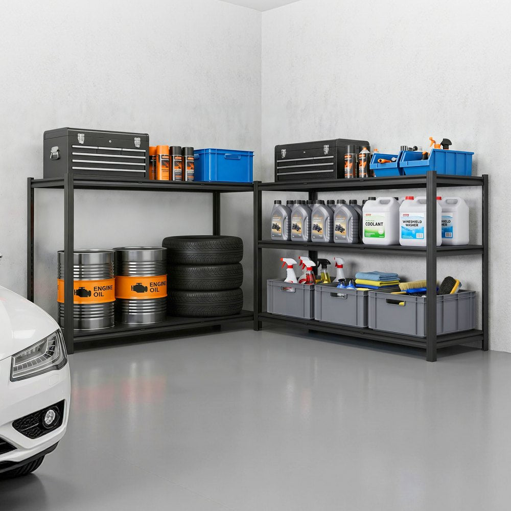 VEVOR Storage Shelves, 5-Tier Adjustable, 3000 lbs Capacity, Heavy Duty Garage Storage Shelving Unit, Metal Utility Rack Shelf, for Garage Workshop Warehouse Basement, 48.43" W x 20.55" D x 71.38" H