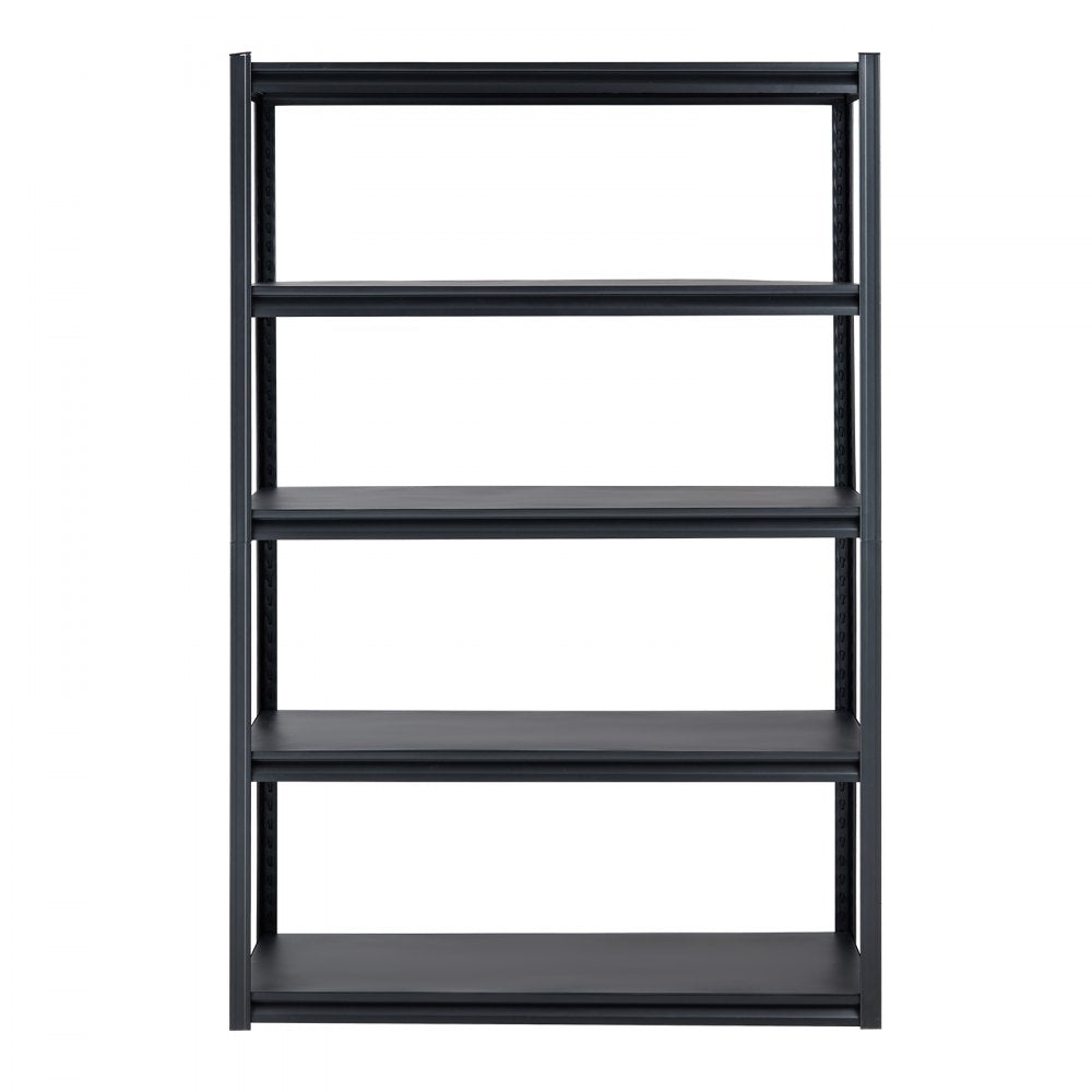 VEVOR Storage Shelves, 3000 lbs, 5 Tier Garage Storage Shelving, 24" D x 48" W x 72" H Adjustable Metal Shelves for Garage Shelves Utility Rack Shelf, Ideal for Kitchen, Warehouse, Basement, Black