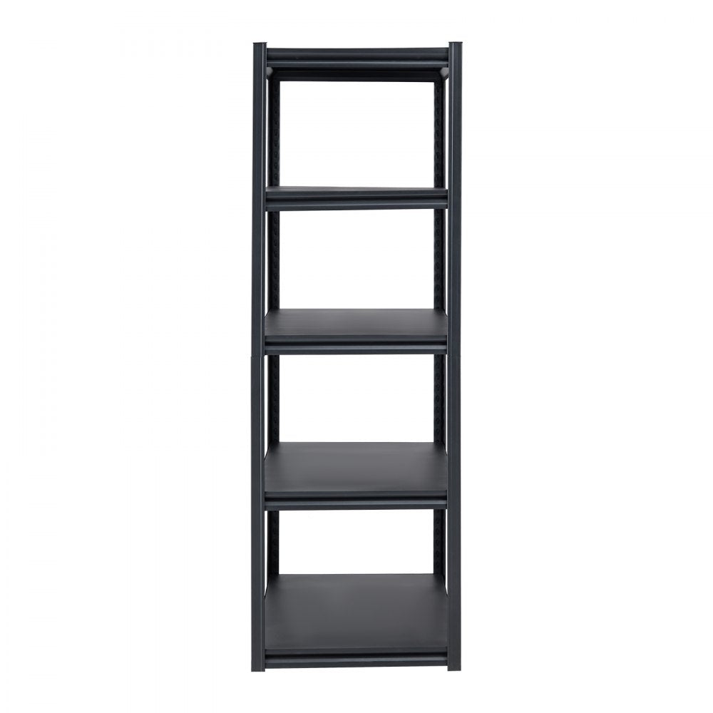 VEVOR Storage Shelves, 3000 lbs, 5 Tier Garage Storage Shelving, 24" D x 48" W x 72" H Adjustable Metal Shelves for Garage Shelves Utility Rack Shelf, Ideal for Kitchen, Warehouse, Basement, Black