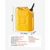 Newly Upgraded Oil-Tight VEVOR Metal Fuel Container, 5.3 Gallon, Fuel Jerry Can with Spout and Comfort Handle, 6 L/min Max Flow Rate, Leakproof & Corrosion-resistant Metal Gas Tank Most Cars Motorcycle ATV UTV, Yellow
