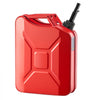 Newly Upgraded Oil-Tight！VEVOR Metal Fuel Container, 5.3 Gallon, Fuel Jerry Can with Spout and Comfort Handle, 6 L/min Max Flow Rate, Leakproof & Corrosion-resistant Metal Gas Tank Most Cars Motorcycle ATV UTV, Red