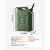 Newly Upgraded Oil-Tight！VEVOR Metal Fuel Container, 5.3 Gallon, Fuel Jerry Can with Spout and Comfort Handle, 6 L/min Max Flow Rate, Leakproof & Corrosion-resistant Metal Gas Tank Most Cars Motorcycle ATV UTV, Green