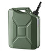 Newly Upgraded Oil-Tight！VEVOR Metal Fuel Container, 5.3 Gallon, Fuel Jerry Can with Spout and Comfort Handle, 6 L/min Max Flow Rate, Leakproof & Corrosion-resistant Metal Gas Tank Most Cars Motorcycle ATV UTV, Green