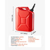 Newly Upgraded Oil-Tight！VEVOR Metal Fuel Container, 5.3 Gallon, Fuel Jerry Can with Spout and Comfort Handle, 6 L/min Max Flow Rate, Leakproof & Corrosion-resistant Metal Gas Tank Most Cars Motorcycle ATV UTV, Red, 2 Packs