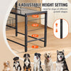 VEVOR Pet Feeding Station with Storage, Elevated Dog Bowls, Raised Dog Bowl Stand, Dog Food Storage and Feeder Station with Storage Shelves, Pet Toy Storage Organizer, for Large Medium Small Dogs