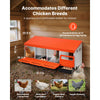VEVOR Chicken Nest Box, 4-Compartment, 15 to 30 in Stable & Corrosion-Resistant Metal Nesting Boxes with Inclined Nesting Boxes, Bottom Holes & Resting Platform, Fit for Different Chicken Breeds