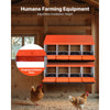 VEVOR Chicken Nest Box, 4-Compartment, 15 to 30 in Stable & Corrosion-Resistant Metal Nesting Boxes with Inclined Nesting Boxes, Bottom Holes & Resting Platform, Fit for Different Chicken Breeds