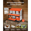 VEVOR 2 Tiers Chicken Nesting Boxes, 6 Compartments, Metal Egg Laying Boxes with Protective Collection Lids, Roll Out Nesting Box, Easy to Assemble, Ideal for Hens, Ducks, Chickens, and Other Poultry