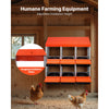 VEVOR 2 Tiers Chicken Nesting Boxes, 6 Compartments, Metal Egg Laying Boxes with Protective Collection Lids, Roll Out Nesting Box, Easy to Assemble, Ideal for Hens, Ducks, Chickens, and Other Poultry