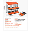 VEVOR 2 Tiers Chicken Nesting Boxes, 6 Compartments, Metal Egg Laying Boxes with Protective Collection Lids, Roll Out Nesting Box, Easy to Assemble, Ideal for Hens, Ducks, Chickens, and Other Poultry