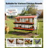 VEVOR Chicken Nesting Boxes, 10 Compartments, with Support Legs, Easy Egg Collection, Galvanized Steel and High-Strength Plastic, Roll Away Nesting Boxes for Chickens and Hens Laying Eggs, Orange