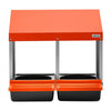 VEVOR Chicken Nesting Boxes, 2 Compartments, Easy Egg Collection, Wall Mount, Easy to Assemble, Galvanized Steel and High-Strength Plastic, Roll Away Nesting Boxes for Chickens Laying Eggs, Orange