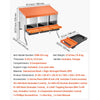 VEVOR Chicken Nesting Boxes, 3 Compartments, with Support Legs, Easy Egg Collection, Galvanized Steel and High-Strength Plastic, Roll Away Nesting Boxes for Chickens and Hens Laying Eggs, Orange
