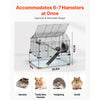 VEVOR Hamster Cage, 360° Viewing Transparent Hamster Habitats, Small Animal Cage, 22.8 x 15 x 21.3 in, Ventilated Pet Mouse Cages with Water Bottle, Portable Hamster House for Rats, Guinea Pigs