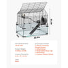 VEVOR Hamster Cage, 360° Viewing Transparent Hamster Habitats, Small Animal Cage, 22.8 x 15 x 21.3 in, Ventilated Pet Mouse Cages with Water Bottle, Portable Hamster House for Rats, Guinea Pigs