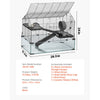 VEVOR Hamster Cage, 360° Viewing Transparent Hamster Habitats, Small Animal Cage, 29.5 x 17.3 x 24 in, Ventilated Pet Mouse Cages with Water Bottle, Portable Hamster House for Rats, Guinea Pigs