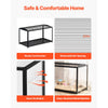 VEVOR Hamster Cage, 360° Viewing Transparent Hamster Habitats, Small Animal Cage, 37.8 x 18.5 x 21.7 in, Ventilated Pet Mouse Cages with Front Door, Portable Hamster House for Rats, Guinea Pigs