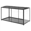 VEVOR Hamster Cage 47.2"x23.6"x25.4" 360° Viewing Metal Hamster Habitat, Transparent Small Animal Cage with Top Access & Front Door, Large Portable Pet House for Guinea Pig, Gerbil (7.7 ft², Black)