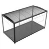 VEVOR Hamster Cage 47.2"x23.6"x25.4" 360° Viewing Metal Hamster Habitat, Transparent Small Animal Cage with Top Access & Front Door, Large Portable Pet House for Guinea Pig, Gerbil (7.7 ft², Black)