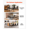 VEVOR Modern Dining Room Accent Chairs Set of 4, Upholstered Leather Side Chair for Dining Tables, Space-Saving Kitchen Table Chair with Thick Cushions and Metal Legs, Black