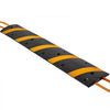 VEVOR 6FT Rubber Speed Bump, 2 Channel, Heavy Duty Traffic Speed Hump, 22000 lbs/axle Load Capacity, 72 in Cable Protector Ramp with Expansion Screws, for Asphalt Concrete Gravel Driveway Road, 1 Pack