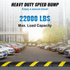 VEVOR 72'' Rubber Speed Bump, Dual Channel, Supports up to 22000 lbs, Durable Traffic Speed Hump with Bright Yellow Reflective Strip, Includes 4 Expansion Screws & Drill for Asphalt, Concrete, Grav