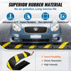 VEVOR 72'' Rubber Speed Bump, Dual Channel, Supports up to 22000 lbs, Durable Traffic Speed Hump with Bright Yellow Reflective Strip, Includes 4 Expansion Screws & Drill for Asphalt, Concrete, Grav