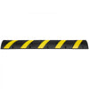 VEVOR 72'' Rubber Speed Bump, Dual Channel, Supports up to 22000 lbs, Durable Traffic Speed Hump with Bright Yellow Reflective Strip, Includes 4 Expansion Screws & Drill for Asphalt, Concrete, Grav