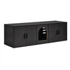 VEVOR Cat Litter Box Enclosure for 2 Cats, 57.9 in Hidden Litter Furniture, Double Room Large Cat Washroom Cabinet, Indoor Wooden Pet House TV Stand Side Table, Fit Most of Litterbox, Black