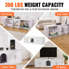 VEVOR Cat Litter Box Enclosure for 2 Cats, Litter Box Furniture Hidden with Double Rooms, Wooden Cat Box Cabinet Fit Most of Litter Box, 57.9"L x 18.3"W  x 17.9"H, White