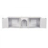 VEVOR Cat Litter Box Enclosure for 2 Cats, Litter Box Furniture Hidden with Double Rooms, Wooden Cat Box Cabinet Fit Most of Litter Box, 57.9"L x 18.3"W  x 17.9"H, White
