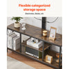 VEVOR 45" TV Stand with Mount for up to 75 in TVs, Entertainment Center with Power Outlet & LED Lights, Height Adjustable TV Console with Mount with 3 Tiers Storage Cabinets for Bedroom, Living Room