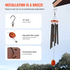 VEVOR Wind Chimes for Outside, 41 in, Deep Tone Wind Chimes with 6 Tubes, Unique Large Memorial Wind Chimes for Anniversary, Amazing Outdoor Decor for Your Patio, Porch, Garden and Backyard, Black