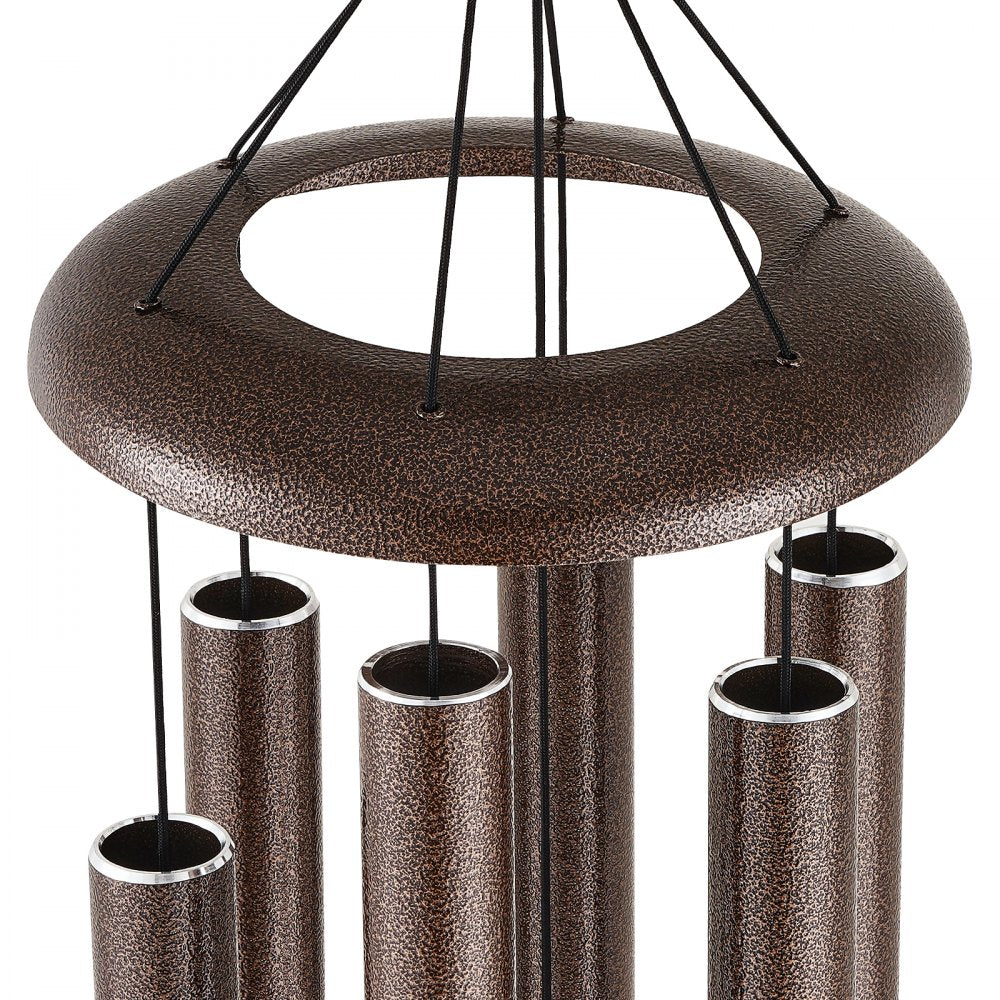 VEVOR Wind Chimes for Outside, 50", Deep Tone Wind Chimes with 6 Tubes, Unique Large Memorial Wind Chimes for Anniversary, Amazing Outdoor Decor for Your Patio, Porch, Garden and Backyard, Copper Vein