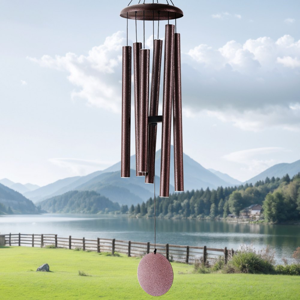 VEVOR Wind Chimes for Outside, 45 in, Deep Tone Wind Chimes with 6 Tubes, Unique Large Memorial Wind Chimes for Anniversary, Amazing Outdoor Decor for Your Patio, Porch, Garden and Backyard, Bronze