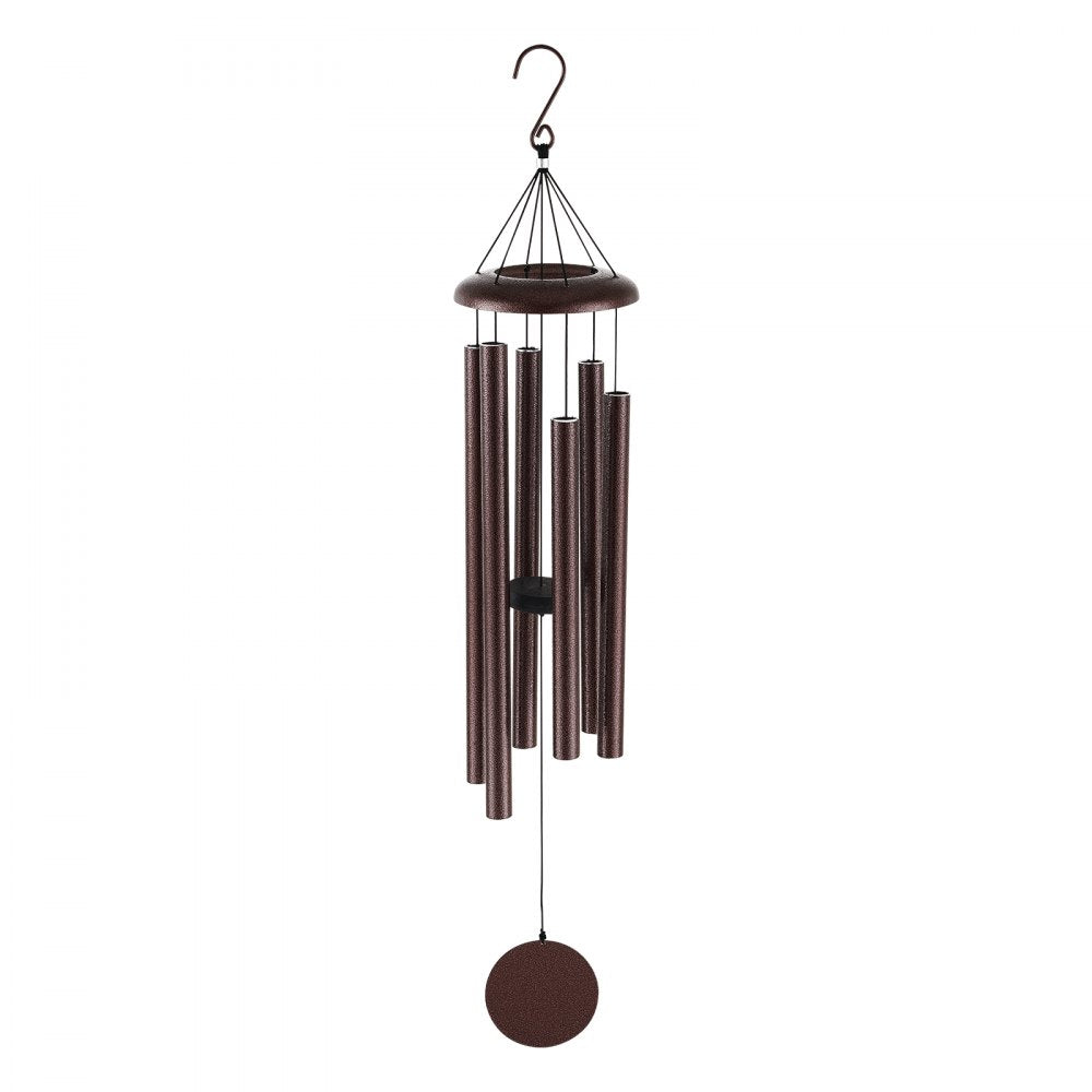 VEVOR Wind Chimes for Outside, 45 in, Deep Tone Wind Chimes with 6 Tubes, Unique Large Memorial Wind Chimes for Anniversary, Amazing Outdoor Decor for Your Patio, Porch, Garden and Backyard, Bronze