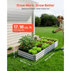 VEVOR 2 Pack Galvanized Raised Garden Beds, 6 x 3 x 1 ft, Rectangular Metal Planter Boxes Kit Outdoor, Bottomless Elevated Planting Box with Gloves, Alu-Zinc, for Growing Flowers Vegetables, Silver