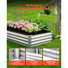 VEVOR 2 Pack Galvanized Raised Garden Beds, 6 x 3 x 1 ft, Rectangular Metal Planter Boxes Kit Outdoor, Bottomless Elevated Planting Box with Gloves, Alu-Zinc, for Growing Flowers Vegetables, Silver