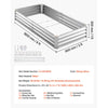 VEVOR 2 Pack Galvanized Raised Garden Beds, 6 x 3 x 1 ft, Rectangular Metal Planter Boxes Kit Outdoor, Bottomless Elevated Planting Box with Gloves, Alu-Zinc, for Growing Flowers Vegetables, Silver