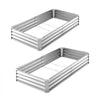 VEVOR 2 Pack Galvanized Raised Garden Beds, 6 x 3 x 1 ft, Rectangular Metal Planter Boxes Kit Outdoor, Bottomless Elevated Planting Box with Gloves, Alu-Zinc, for Growing Flowers Vegetables, Silver