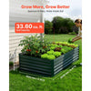 VEVOR Galvanized Raised Garden Bed, 6.67 x 3.35 x 1.51 ft, Rectangular Metal Planter Box Kit Outdoor, Rustproof Elevated Planting Box with Gloves, Alu-Zinc, for Growing Flowers Vegetables, Dark Green