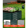 VEVOR Galvanized Raised Garden Bed, 6.67 x 3.35 x 1.51 ft, Rectangular Metal Planter Box Kit Outdoor, Rustproof Elevated Planting Box with Gloves, Alu-Zinc, for Growing Flowers Vegetables, Dark Green