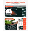 VEVOR Galvanized Raised Garden Bed, 6.67 x 3.35 x 1.51 ft, Rectangular Metal Planter Box Kit Outdoor, Rustproof Elevated Planting Box with Gloves, Alu-Zinc, for Growing Flowers Vegetables, Dark Green