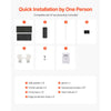 VEVOR Metal Raised Garden Bed, 8 x 4 x 1 ft Outdoor Galvanized Planter Box, with Open Bottom, Large Planter Raised Bed for Gardening Vegetables, Flowers, Herbs, and Succulent Plants, Dark Gray