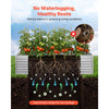 VEVOR Galvanized Raised Garden Bed, 8 x 4 x 2 ft, Rectangular Metal Planter Box Kit Outdoor, Bottomless Elevated Planting Box with Gloves, Rustproof Alu-Zinc, for Growing Flowers Vegetables, Silver