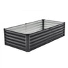 VEVOR Metal Raised Garden Bed, 6 x 3 x 1.5 ft Outdoor Galvanized Planter Box, with Open Bottom, Large Planter Raised Bed for Gardening Vegetables, Flowers, Herbs, and Succulent Plants, Dark Gray