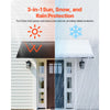 VEVOR Fixed Metal Awning 104 x 36 in, Window Awning Door Canopy, Stable Triangle Steel Frame Awnings for Doors Exterior Rain, Snow & Sunlight Protection for Door Entrance, Windows, Porches, Balconies