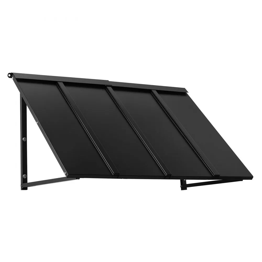 VEVOR Fixed Metal Awning 44 x 24 in, Window Awning Door Canopy, Stable Triangle Steel Frame Awnings for Doors Exterior Rain, and Snow Sunlight Protection for Door Entrance, Windows, Porches, Balconies